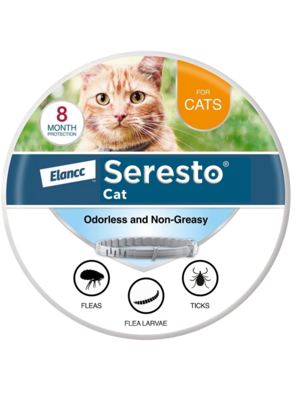 New Box Seresto 8 Month Protection Flea and Tick Collar for Cat 1-PACK